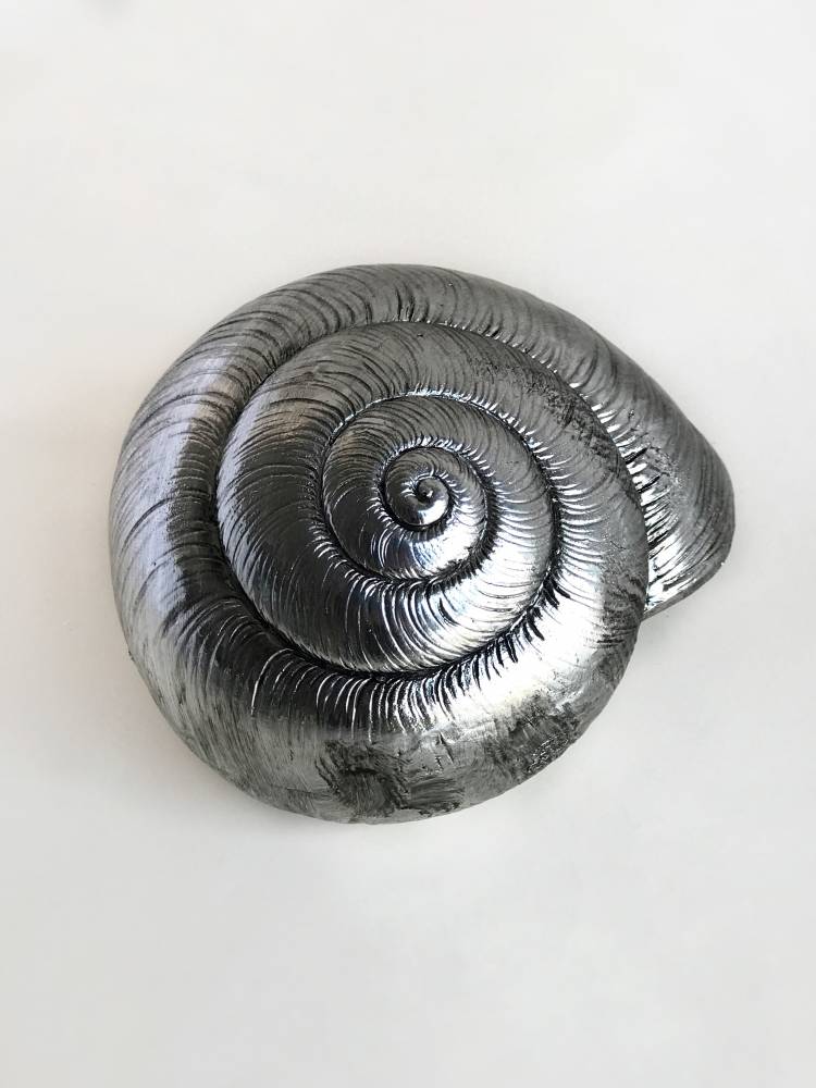 Decor "Snail shell" silver, 4.5 cm