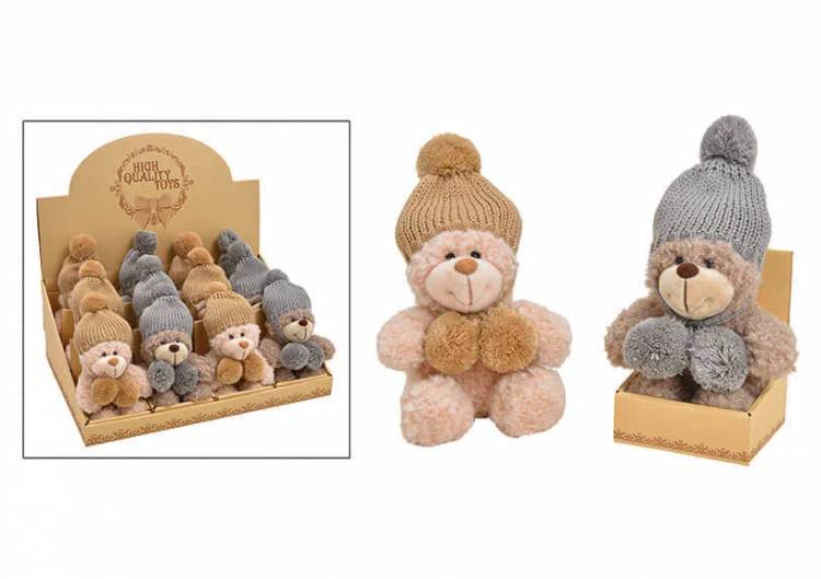 Soft toy Teddy bear in a hat assorted