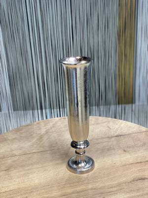 Silver metal vase - flowers delivery Dubai