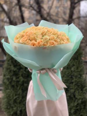 Bouquet of 101 Peach Roses - flowers delivery Dubai