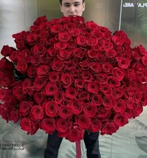 Bouquet of 101 red roses, 80 cm - flowers delivery Dubai