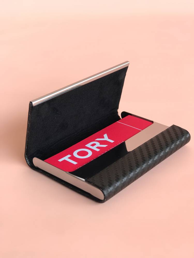 Business card holder "Wall Street" made of eco-leather