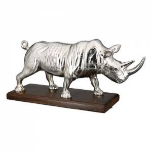 Statuette Rhinoceros aluminum - flowers delivery Dubai