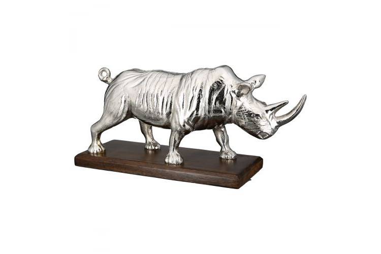 Statuette Rhinoceros aluminum