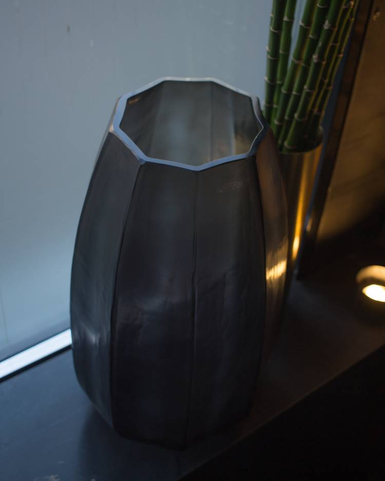 Kunam Vase indigo gray 40 cm