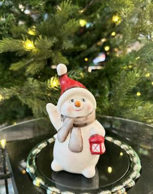 Ceramic snowman white, red,  in assortment  6x1... - flowers delivery Dubai