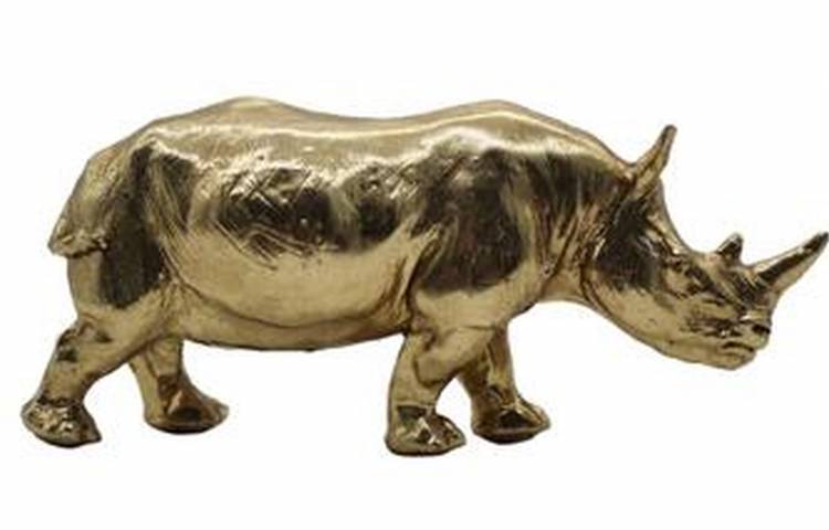 Statuette "Rhinoceros",  gold 7.5 cm