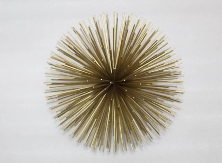 Decorative ball "Sea Urchin" gold, 20 cm