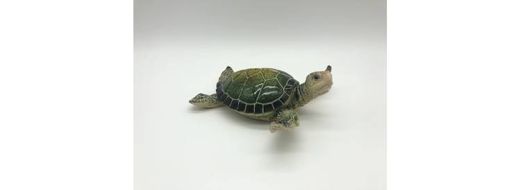 Turtle 16 cm green