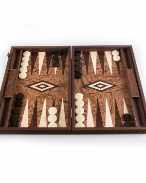 Handmade walnut backgammon with burl - flowers delivery Dubai