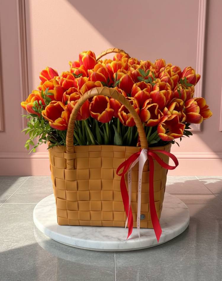 Tulips in a bag "Hot dream"