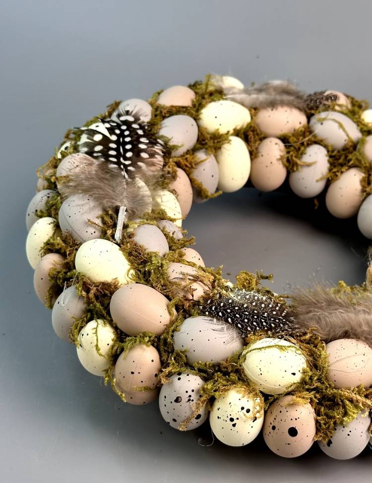 Plastic Easter egg wreath 3*23 cm