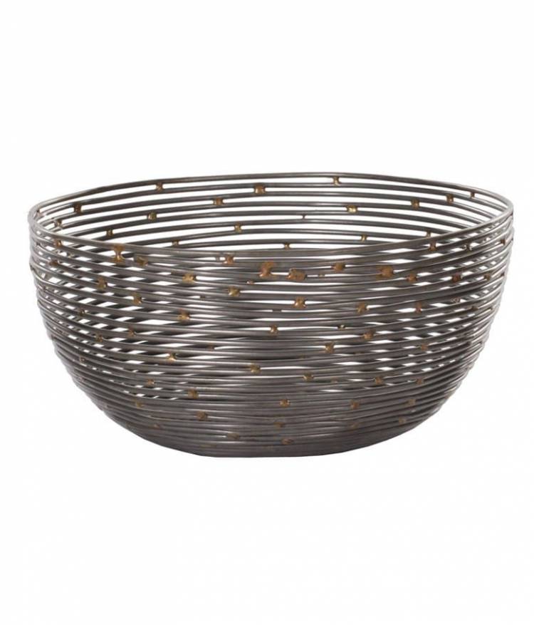 Gold wire bowl h 6,6 cm