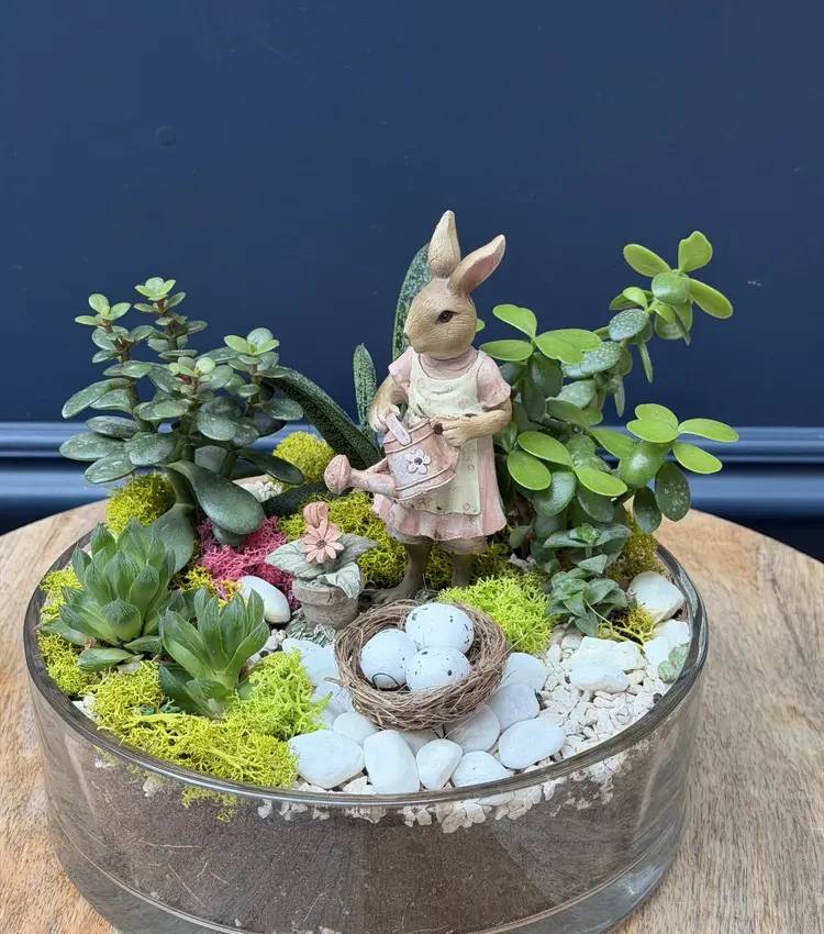 Easter composition succulents "Natural inspiration"
