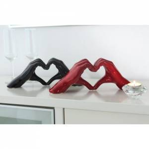 Statuette Heart-shaped hands red - flowers delivery Dubai