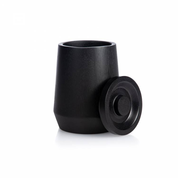 Bowl NERO high L with lid