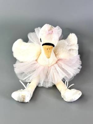 Soft toy Swan Odette white/pink  (25cm) - flowers delivery Dubai