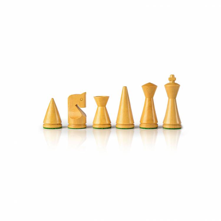 Wooden chess pieces in modern style, 7.6 cm