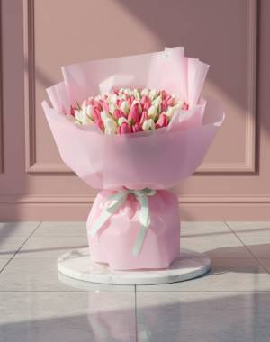 bouquet of 101 mixed tulips - flowers delivery Dubai