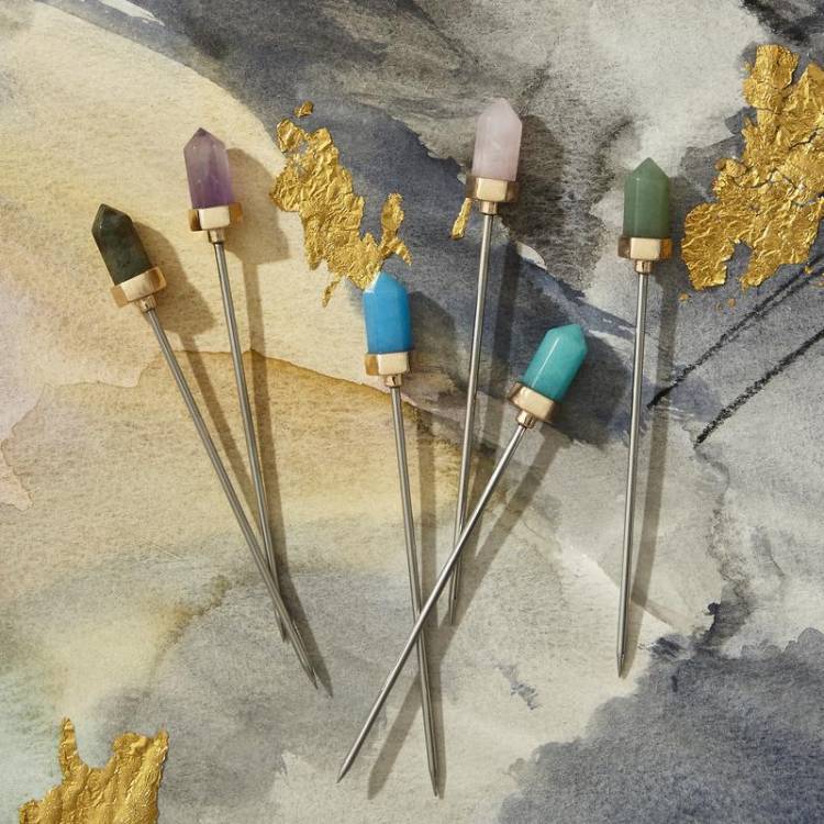 Skewers for cocktail decoration "Quartz crystal"