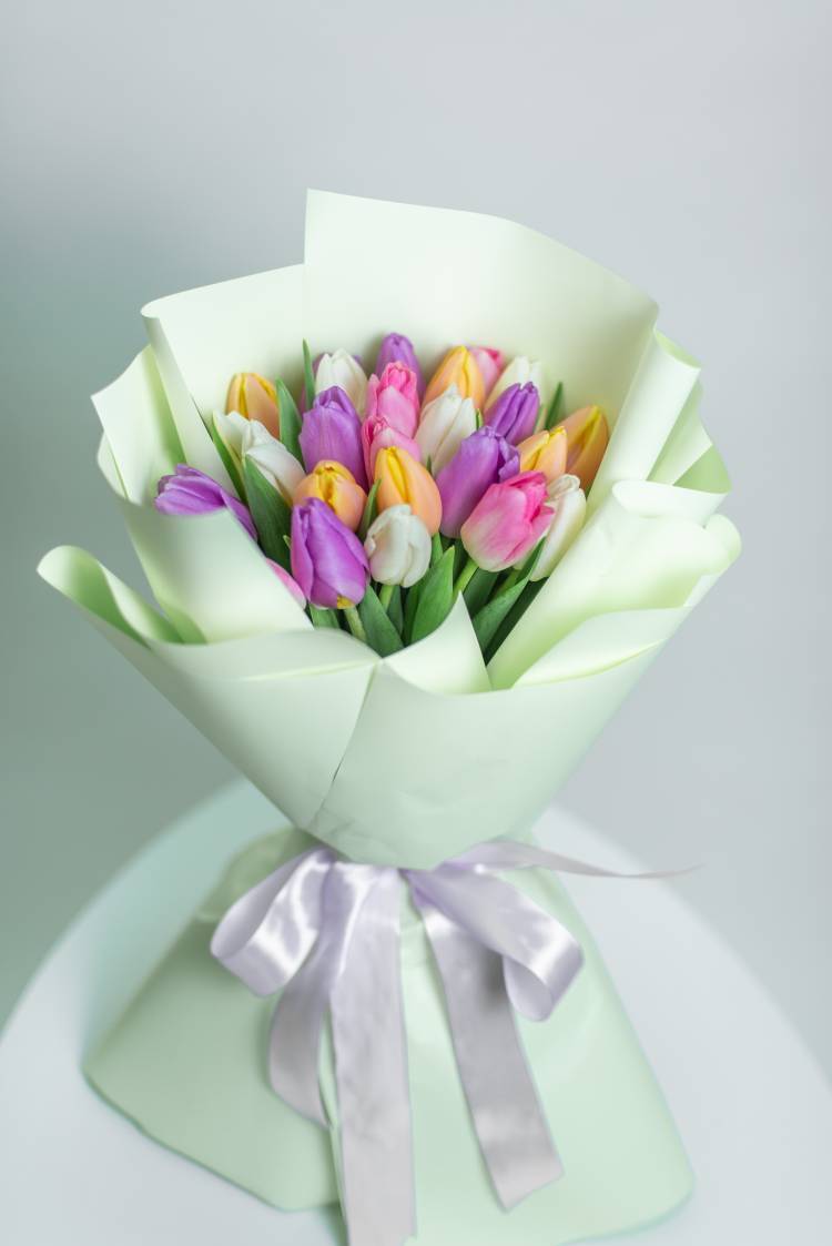 Bouquet of 35 Mixed Tulips