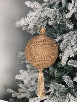 Christmas ball cream with tassel, 20 cm - flowers delivery Dubai