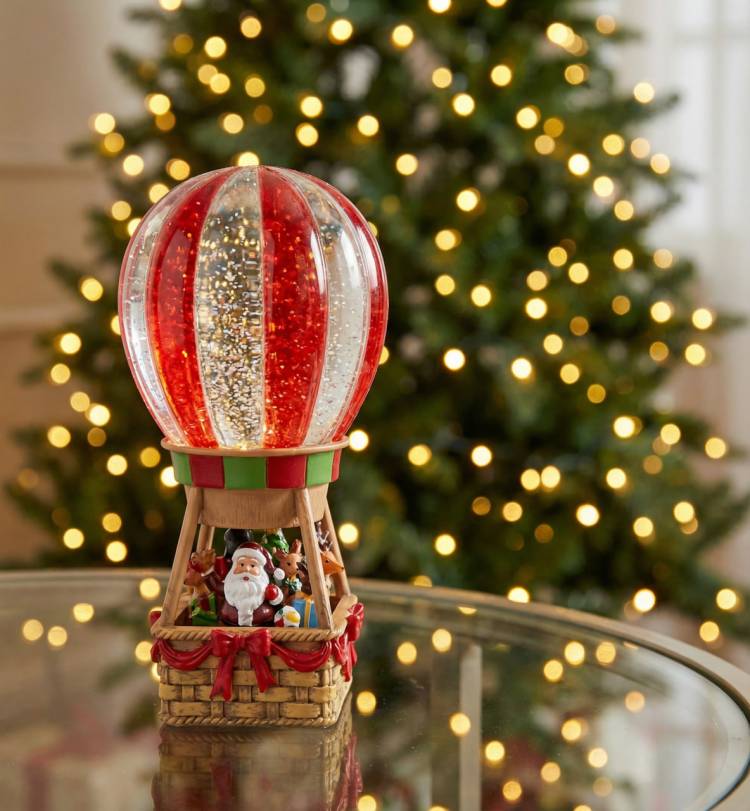 Balloon santa with animals waterspinning LED