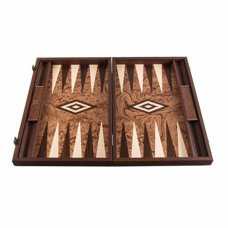 Backgammon handcrafted in Walnut and Wenge