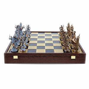 Greek mythology chess set in a wooden box with ... - flowers delivery Dubai