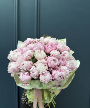 51 pink peonies Sarah Bernhardt - flowers delivery Dubai