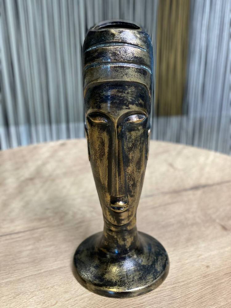 Vase "Face" gold medium