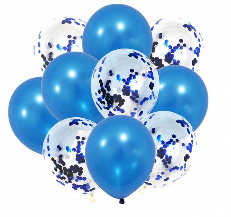 Set of Blue Confetti balloons