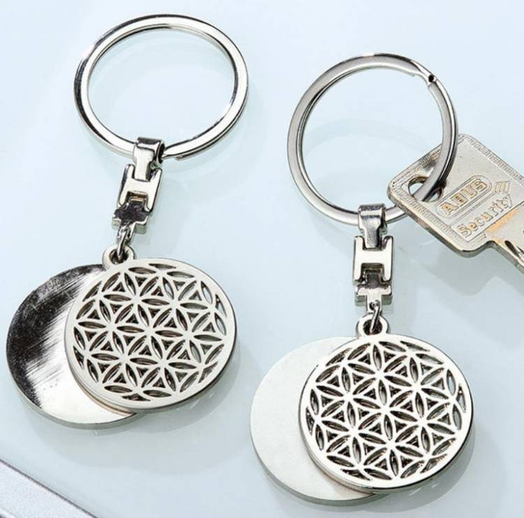 Metal Key chain"Flower o.Life"