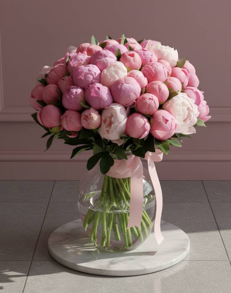 Bouquet of pink peonies "refinement"