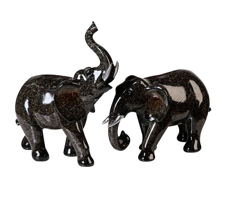 Statuette Elephant Tracy black/silver 20 cm