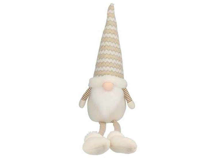 Gnome hanging legs Gold/White