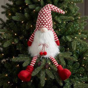 Gnome standing girl white - flowers delivery Dubai