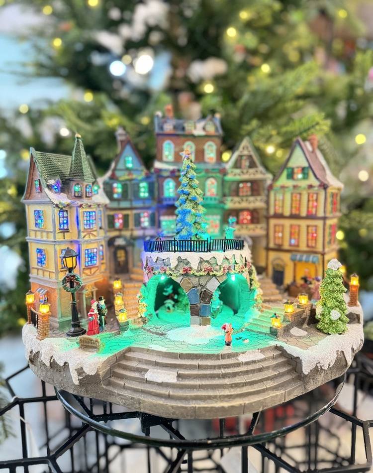 Christmas animated decor "Village Town Hall"