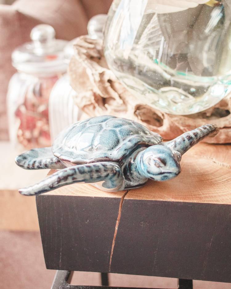 Statuette Turtle Sheldon ceramic, 17 cm
