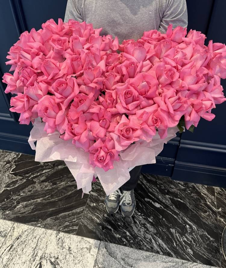 roses in a heart-box 