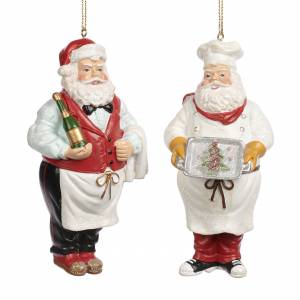 Christmas pendant Santa chef assorted. 11.5 cm - flowers delivery Dubai