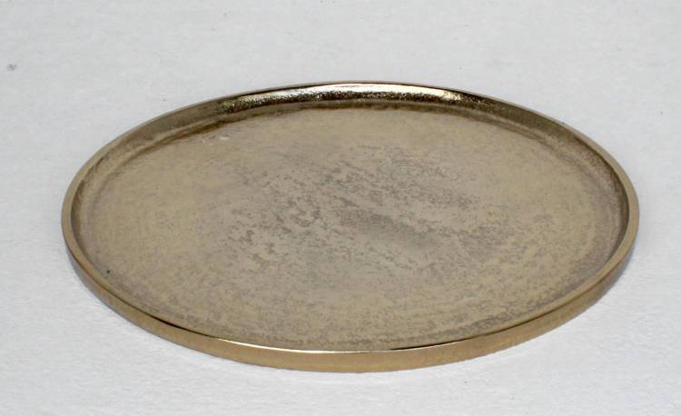Golden round tray, 20 cm