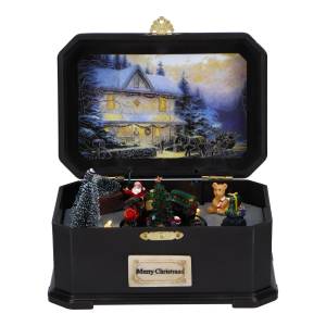 Musicbox with train animated LED 20x13,5x12cm - flowers delivery Dubai