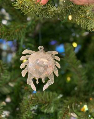 Crab Christmas tree glass toy in rhinestones, a... - flowers delivery Dubai