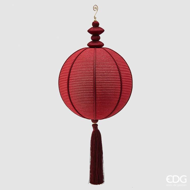 Christmas ball red with tassel, 20 cm