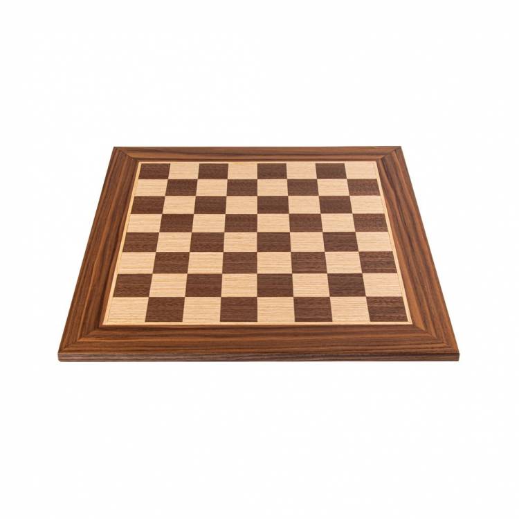 Chessboard walnut wood & oak inlaid handcrafted 40x40cm