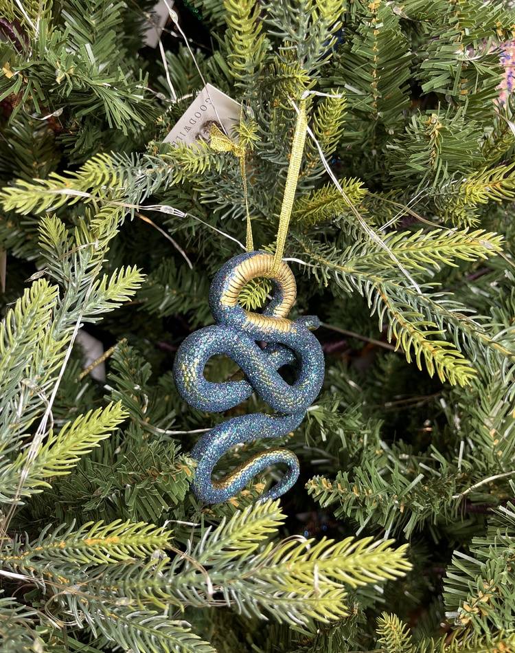 GLT SNAKE ORN BLU/GLD 11,5CM