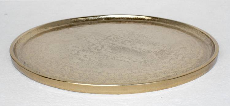 Golden round tray, 42 cm