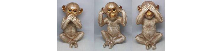 Statuettes set of "Monkey I don