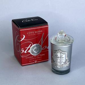 Scented candle Cognac and Tobacco SILVER, 75 g - flowers delivery Dubai